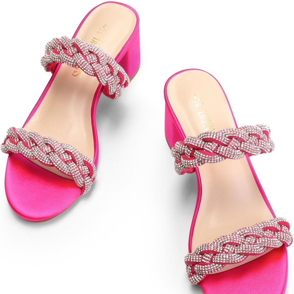 Dream Pairs Pink Chain Strap Sandals